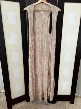 Mossimo Supply Co Cotton Crocheted Longline Vest